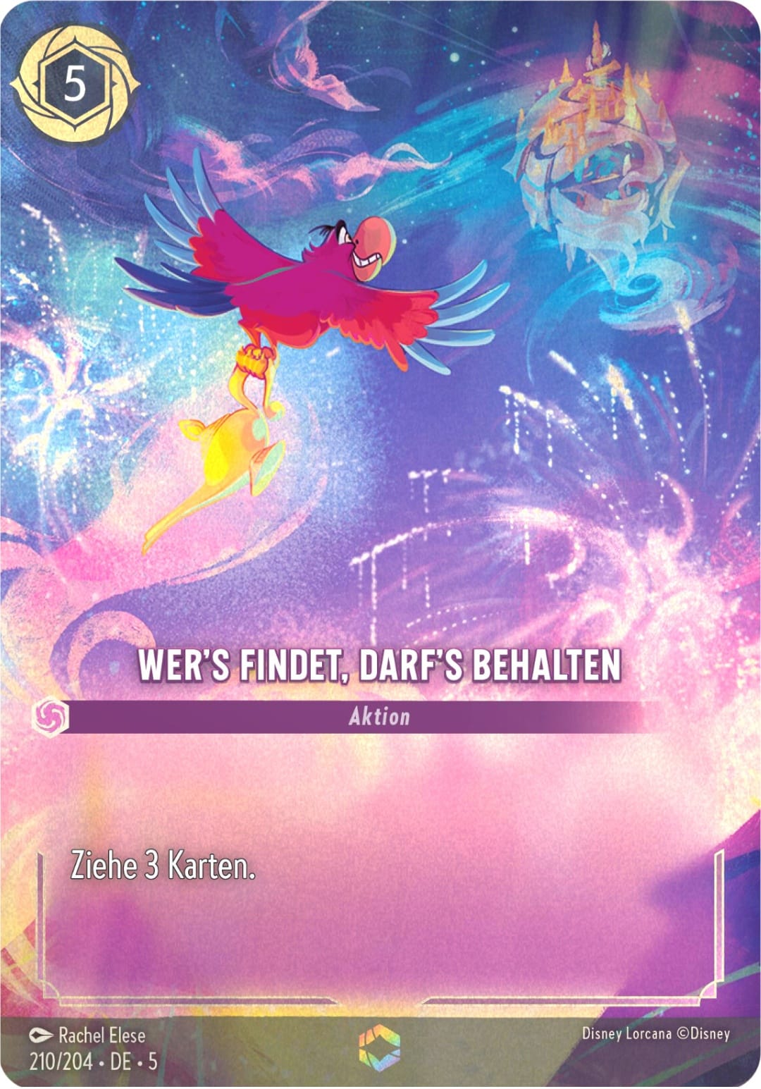 Disney Lorcana Himmelsleuchten Enchanted 210/204 Wer's findet, darf's behalten - Aktion